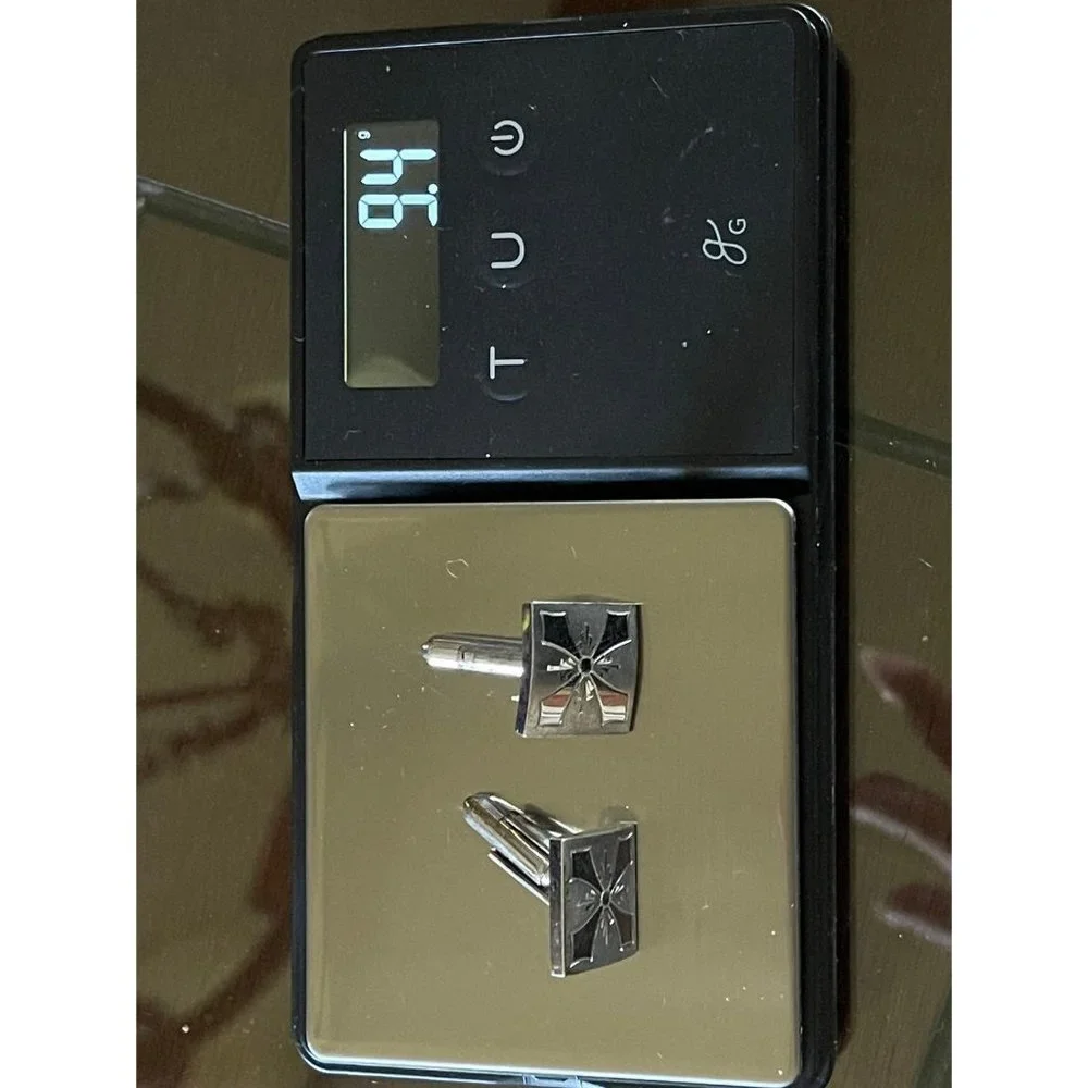 Sterling Silver Pitman-Keeler Etched Cuff Links